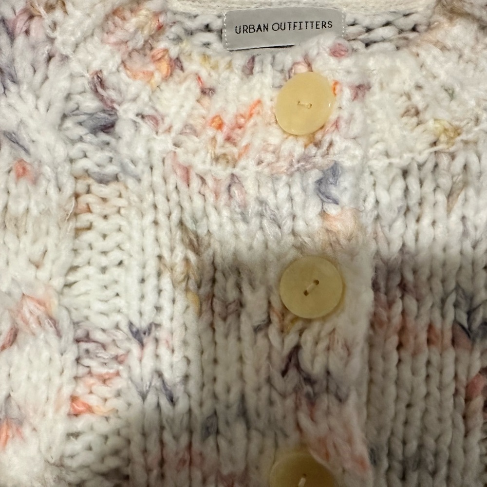 Urban Outfitters Multicolor Knit Cropped Cardigan (S) - Picture 4 of 6